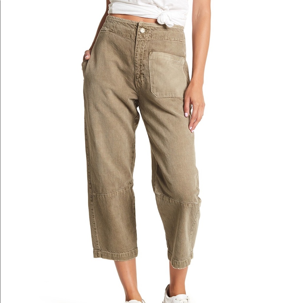 Current/Elliott Woven Military Pant - Stone Grey